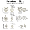 6Pcs 3 Styles Brass & Alloy  Bead Cage Pendants FIND-YW0011-82-2