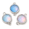 Synthetic Opal Connector Charms KK-S370-05P-1