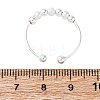 Rotatable 925 Sterling Silver Open Cuff Rings RJEW-S624-06S-5