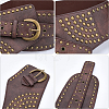 Retro Antique Bronze Alloy Rivets PU Leather Whide Waist Belts for Women AJEW-WH20098-075B-6