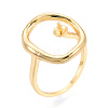 Oval Brass Cup Peg Ring Settings KK-N274-38G-1