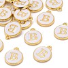 Golden Plated Alloy Charms LS-ENAM-S118-01B-4