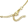 Brass Clear Cubic Zirconia Pendant Necklaces for Women NJEW-D305-03G-01-4