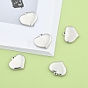 Tarnish Resistant 304 Stainless Steel Stamping Blank Tag Heart Pendants STAS-R063-02-6