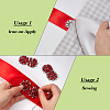 4Pcs Flower Alloy & Glass Rhinestone Applques DIY-MA0007-20B-4
