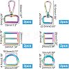 12Pcs Zinc Alloy Adjustable Buckle& Swivel Clasps FIND-FH0003-62-4