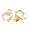 Brass Micro Pave Clear Cubic Zirconia Twister Clasp CU-CBA7BFE-04G-3