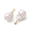 Natural Baroque Keshi Pearl Pendants PALLOY-JF05451-3