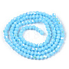 Opaque Solid Color Electroplate Glass Beads Strands EGLA-A039-P2mm-L12-3