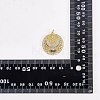 5Pcs Brass Micro Pave Clear Cubic Zirconia Pendants ZIRC-SZ0004-46-8