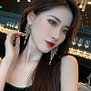 Alloy Rhinestone Star Tassel Chandelier Earrings FS-WGCE93B-01-4