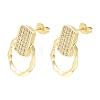Brass Micro Pave Cubic Zirconia Stud Earrings KK-CBA5B62-03B-G-2