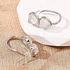 Valentine's Day Heart Natural Quartz Crystal Stud Earrings EJEW-T053-01P-08-2