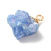 Natural Crystal Agate Pendants PALLOY-JF01366-03-3