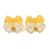 Luminous Opaque Resin & Rhinestone & Polymer Clay Beads RE-CBA1913-02G-2