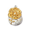 304 Stainless Steel Rhinestone Pendants STAS-OY013-44G-1