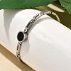 304 Stainless Steel Hinged Enamel Bangles for Women BJEW-F474-40P-3