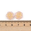 Baking Paint and Golden Metal Enlaced Glass Beads DGLA-T004-10G-3