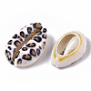 Printed Natural Cowrie Shell Beads X-SSHEL-R047-01-B02-3