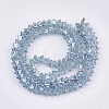 Electroplate Glass Beads Strands EGLA-T017-02-3