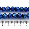 Glow in the Dark Luminous Style Handmade Silver Foil Glass Round Beads LS-FOIL-I006-8mm-02-4