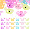 18Pcs 6 Colors Luminous Resin Crab Display Ornaments DJEW-TAD0001-04-1