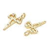 Brass Micro Pave Clear Cubic Zirconia Pendants CU-CBA5585-02G-2