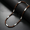 Bohemian Summer Cuboid Natural Howlite & Coconut & Hematite Heishi Beaded Necklaces TY7189-2-1