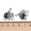 Natural Snowflake Obsidian Pendants G-I374-A-P03-3