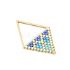 MIYUKI Glass Seed Beaded Rhombus Pendants PALLOY-MZ01175-01-3