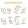 240Pcs 4 Style  Brass Folding Crimp Ends KK-PH0003-63-4