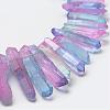 Electroplate Natural Quartz Crystal Beads Strands G-F462-01D-1