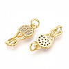 Brass Micro Pave Cubic Zirconia Pendants X-KK-N257-12G-2