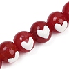 Round Handmade Lampwork Beads Strands LAMP-R004-01B-2