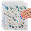 6 Sheets 2 Styles Butterfly Pattern PET Plastic Nail Art Stickers DIY-HS0002-06-1