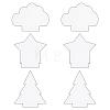 AHANDMAKER 6Pcs Christmas Tree & Star & Cloud Acrylic Board TACR-GA0001-03-1