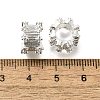 Brass Micro Pave Clear Cubic Zirconia Beads KK-M316-12S-2