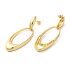 Real 18K Gold Plated Brass Dangle Stud Earrings EJEW-G382-19A-G-2