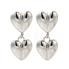 304 Stainless Steel Heart Stud Earrings for Women EJEW-U020-23P-1