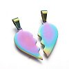 304 Stainless Steel Split Pendants LS-STAS-F214-01M-2