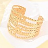 304 Stainless Steel Cuff Bangles BJEW-P382-01B-G-3