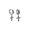 304 Stainless Steel Cubic Zirconia Hoop Dangle Earrings for Men WG5B424-01-5