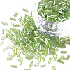 Transparent Colours Luster Glass Bugle Beads SEED-N005-001-A01-1