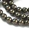 Natural Gold Pyrite/Golden Pyrite Beads Strands X-G-G459-B01-8mm-4