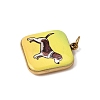 Printed 304 Stainless Steel Pendants SA-CBACFAA-07G-C-3