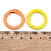 Spray Painted Alloy Spring Ring Clasps FIND-G084-01-3