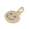 Brass Micro Pave Cubic Zirconia Pendants ZIRC-NH0001-01G-02-2