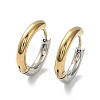 Ion Plating(IP) Two Tone 304 Stainless Steel Huggie Hoop Earrings EJEW-A106-01C-1