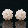 Handmade Glass Woven Beads WOVE-Q073-13B-2