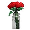 Polymer Clay Rose with Resin Vase Miniature Ornaments PW-WG42D34-03-1